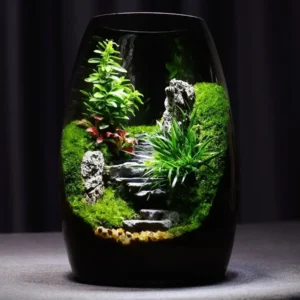Moss Micro Landscape in Green Mountains and Waters