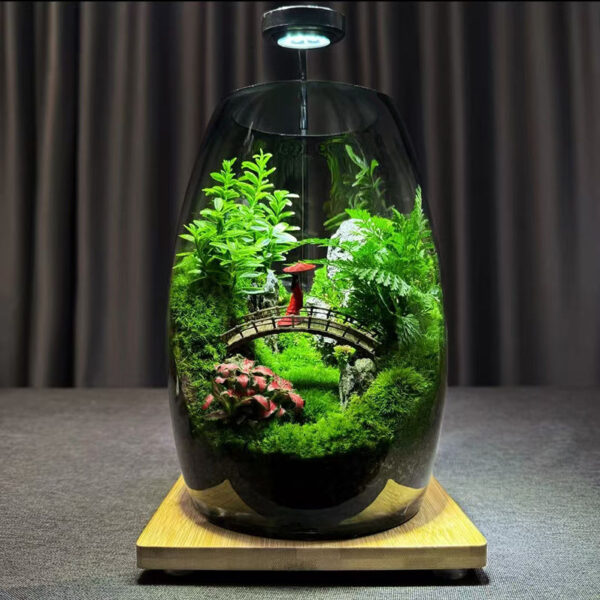 【 Beautiful Jiangnan 】 Chinese style moss micro landscape ecological bottle, green plants, potted plants, creative desktop products, easy to maintain and fresh - Image 4