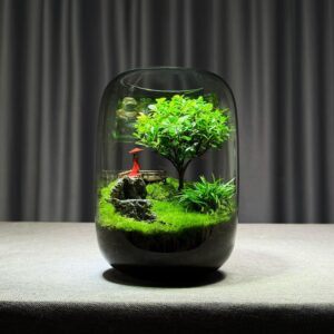 【 Tree of Life 】 Moss Micro Landscape Ecological Bottle Desktop Ecological Bottle Landscape Creative Green Plant Office Desktop